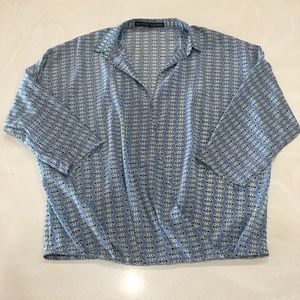 Zara Crossover Printed Blouse